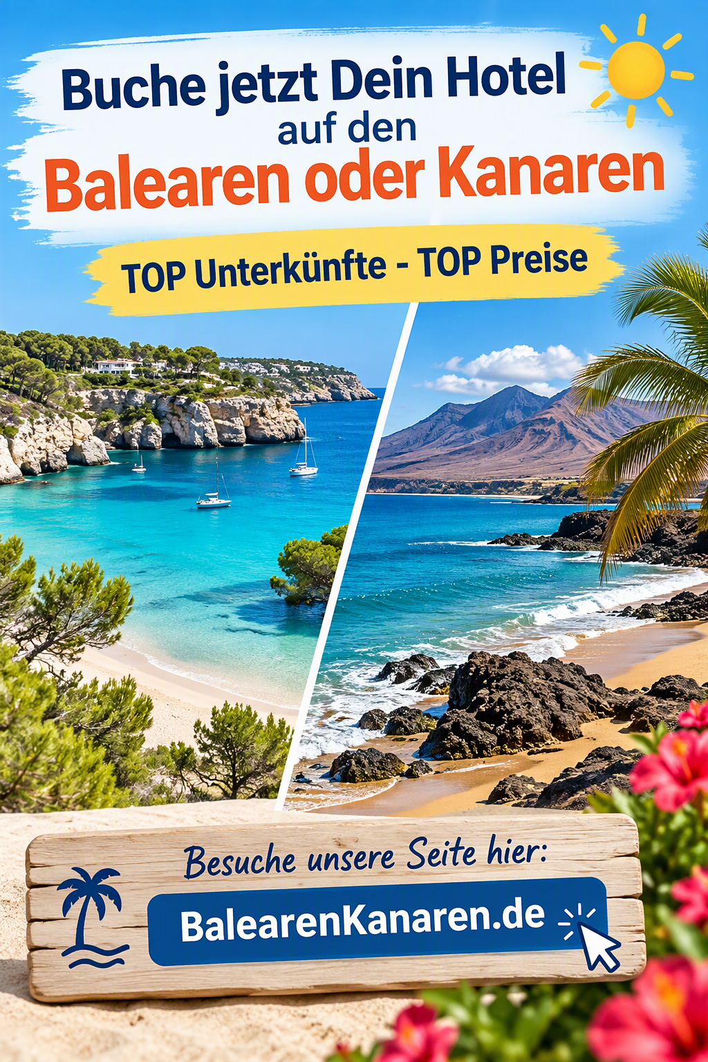 Buche Dein Hotels auf den Balearen oder Kanaren